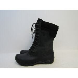 The North Face Womens Sz 8.5 M Black Suede Rubber Lace Up Ankle Boots